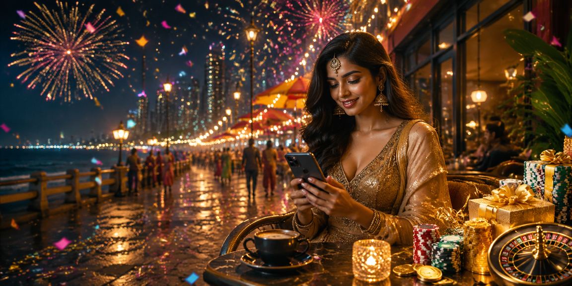 Mumbai mobile casino players enjoying Bollywood-themed slot games